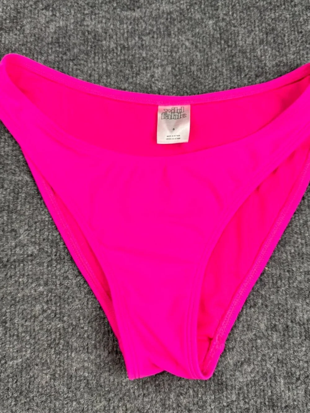 Wild Fable Bikini Bottoms Womens Size S Hot Pink High Leg Swimwear Swim Bottom